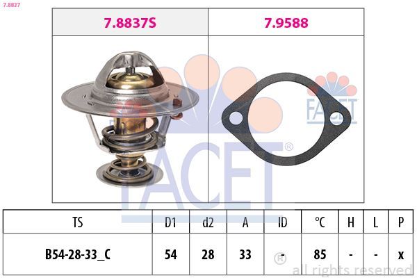 Termostat 85 °C  Hyundai Santa Fe (SM)(2001->)  ZEGEN ZTH1174
