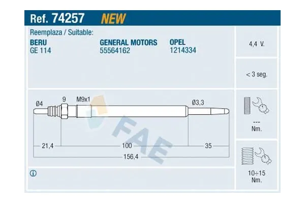 Isıtma Bujisi  Fiat Ducato P.Van 30 (06.2006->)  OPEL ORJINAL 55564162