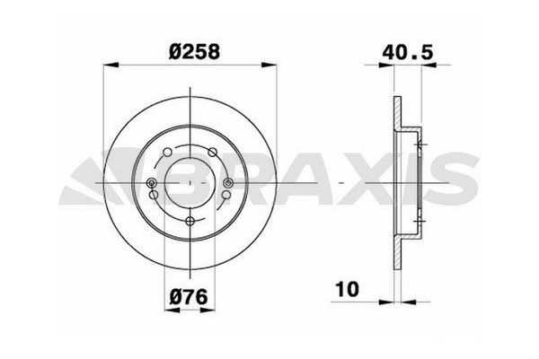 Fren Disk Ayna Arka Sağ ve Sol Hyundai ix20 (JC)(2010->)  BRAXIS AE0386