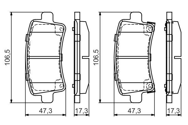 Fren Disk Balata Arka Opel Insignia A (2008->)  BOSCH 0 986 495 444