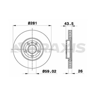 Fren Disk Ayna Ön Sağ ve Sol Citroen Jumpy (10.1995->)  BRAXIS AE0121