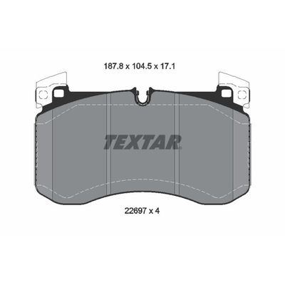 Fren Disk Balata Ön Mercedes GLE -Serisi (BM167)(10.2018->)  TEXTAR 2269701
