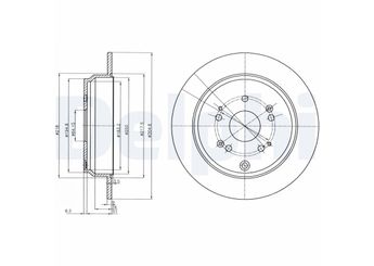 Fren Disk Ayna Arka Sağ ve Sol DELPHI BG4064  42510S9AE50 42510- S9A-E50 42510SCAE50 42510-SCA-E50 42510SWWG01 42510-SWW-G01 42510T1GG01 42510T0AA00