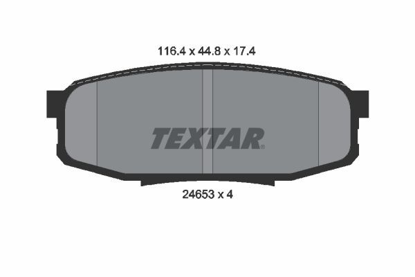 Fren Disk Balata Arka Toyota Land Cruiser 200 (J20)(2008->)  TEXTAR 2465301