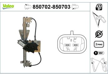 Cam Krikosu Arka Sol VALEO 850702  5184890