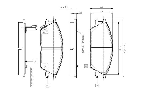 Fren Disk Balata Ön Hyundai Accent (X3)(1995->)  BOSCH 0 986 TB2 115