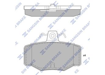 Fren Disk Balata Arka SANGSIN SP1741  440603F025 4406070J26 D4060BM40A 440603F085 440603FD85 4406070J25 44060BM425 44060BM426