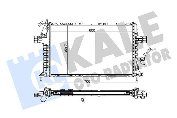 Su Radyatörü  Opel Astra G 4/5 Kapı (1998->)  KALE 141300
