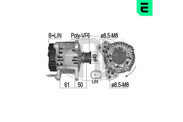 Alternatör  Audi A1 (8XK)(11.2014->)  ERA 209536A