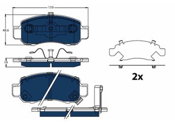 Fren Disk Balata Ön TRW GDB3376BTE  43022TM8G01 43022-TM8-G01