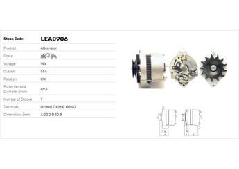 Alternatör  LUCAS ELEKTRIK LEA0906  4TNV987720B 4TNV98.7720 B 4TNV98.7720B