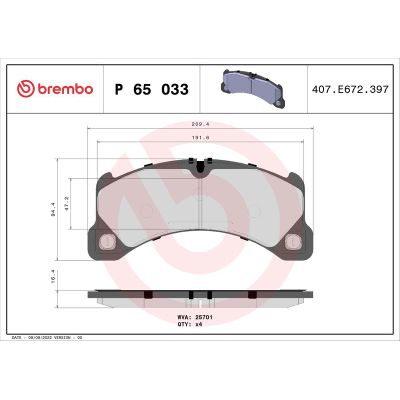 Fren Disk Balata Ön BREMBO P 65 033