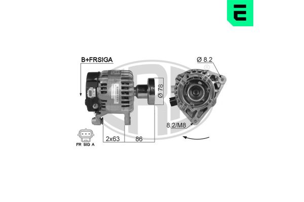 Alternatör  Ford Fiesta Courier (DX)(2000->)  ERA 210013A