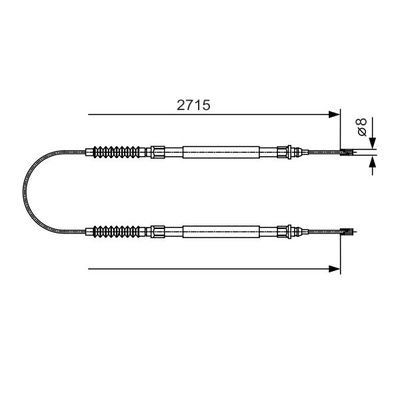 El Fren Teli Arka Sağ veya Sol Fiat Ducato Kamyonet Çift Kabin (03.2002->)  BOSCH 1 987 482 003