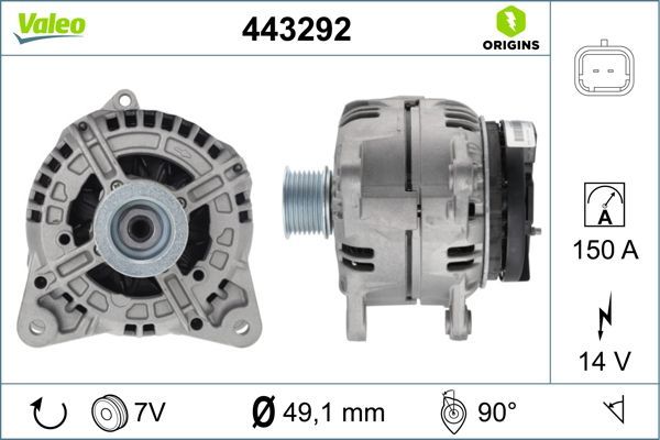 Alternatör  Nissan Interstar (X70)(09.2002->)  VALEO 443292