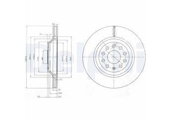 Fren Disk Ayna Arka Sağ ve Sol DELPHI BG3975  1K0615601N 1K0 615 601N 5Q0615601E 5Q0 615 601E JZW698601AQ 5Q0615601S 3QF615601A 5QM615601A 8V0698601A 3QD615601A