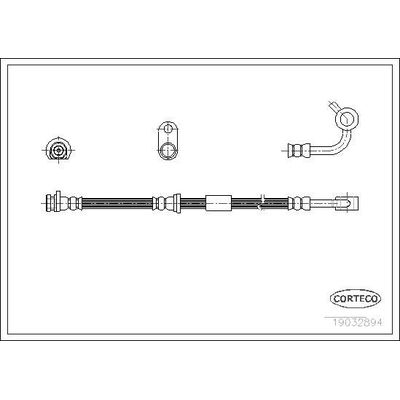Fren Hortumu Ön Sol Honda Civic 3/4 Kapı (EJ/EK)(09.1995->)  CORTECO 19032894