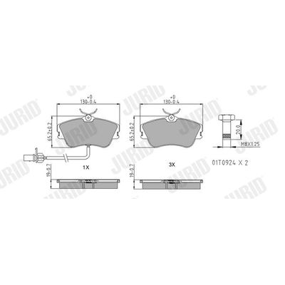 Fren Disk Balata Ön JURID 573050J