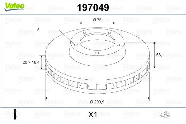 Fren Disk Ayna Arka Sağ ve Sol BMW 3 Serisi Cabrio (E93)(2006->)  VALEO 197049