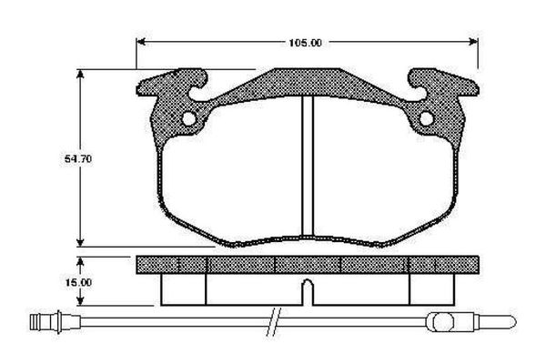 Fren Disk Balata Ön Renault R 5 (B/C40)(1985->)  BOSCH 0 986 TB2 077