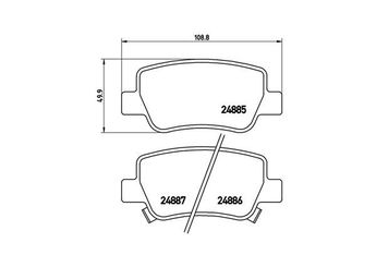 Fren Disk Balata Arka AYD 60251AA  446605041 446605040 446605042 446605043 4466YZZE5 04466-05040 04466-05041 04466-YZZE5 0446605042