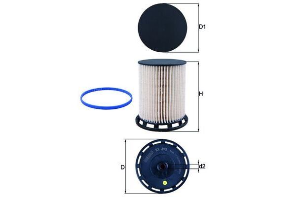 Yakıt Filtresi  Volkswagen Touareg (CR7)(2018->2023)  MAHLE KX 493D