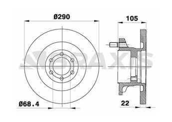 Fren Disk Ayna Ön Sağ ve Sol BRAXIS AD0323  42470842