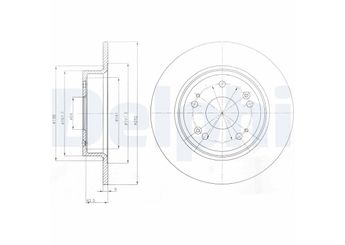 Fren Disk Ayna Arka Sağ ve Sol DELPHI BG4249  42510TA0A00 42510TA0A01 42510TA0A02 42510- TA0-A01 42510-TA0-A00 42510SFY000 42510T8NT00 42510TB0W00
