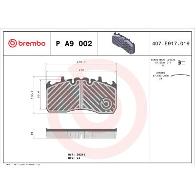 Fren Disk Balata Ön BREMBO P A9 002