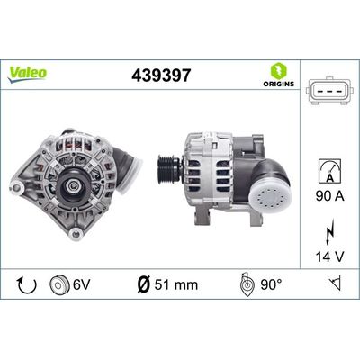 Alternatör  BMW 3 Serisi Sedan (E46)(1998->)  VALEO 439397