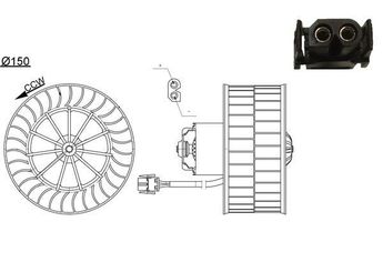 Kalorifer Motoru  MAHLE AB 44 000S  64118390434 64111385124 1385124 1 385 124 64 11 1 385 124 64 11 8 390 434 8390434 8 390 434