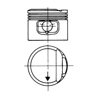 Piston (81.01MM-0.50)  KOLBENSCHMIDT 93117610