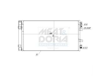 Klima Radyatörü  MOTORTEC RNT0837  921100001R 921000005R 921009956R