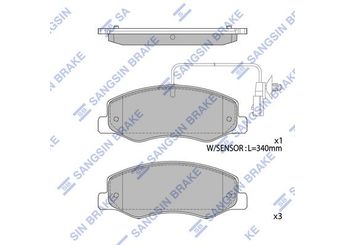 Fren Disk Balata Arka SANGSIN SP1970  440600866R 4421289 4406000Q0G 4406000Q0M 4406239 4502883 95507110 95513823 95521680 440608697R