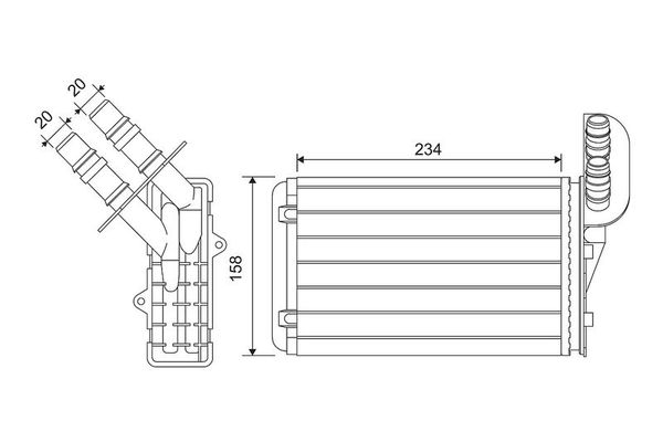 Kalorifer Radyatörü  Renault Symbol II (2008->)  VALEO 812169
