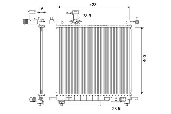 Su Radyatörü  Nissan Micra (K13K/KK)(07.2010->)  VALEO 701328