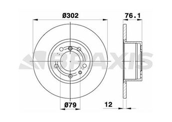 Fren Disk Ayna Ön Sağ ve Sol BRAXIS AD1019  34111158042 34111161693