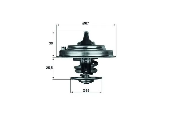 Termostat  Volkswagen Golf IV (1J1)(10.1997->2004)  MAHLE TX 30 80D