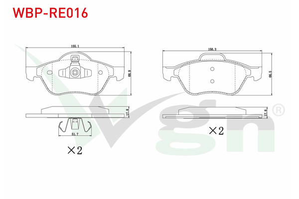 Fren Disk Balata Ön WGN WBP-RE016