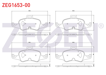 Fren Disk Balata Ön ZEGEN ZEG1653-00   8S0698151 8S0698151A 8S0698151B