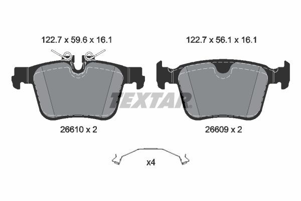 Fren Disk Balata Ön Volvo C40 (07.2021->)  TEXTAR 2661001
