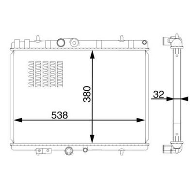 Su Radyatörü  Peugeot 308 SW (05.2008->)  MAHLE CR 1600 000S