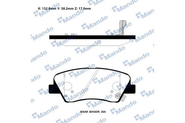 Fren Disk Balata Ön Hyundai i20 Active (GB)(12.2015->)  MANDO RMPH64NS