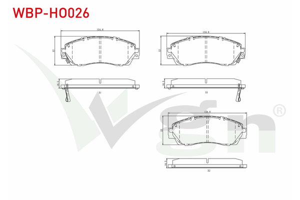 Fren Disk Balata Ön WGN WBP-HO026