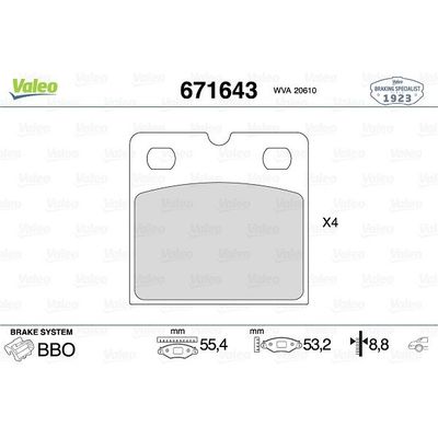Fren Disk Balata Arka Audi R8 Coupe (423)(04.2007->)  VALEO 671643