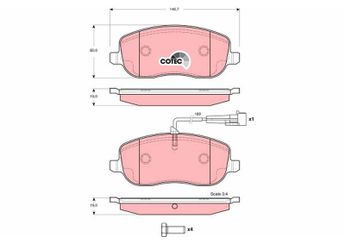 Fren Disk Balata Ön TRW GDB1636  77363627