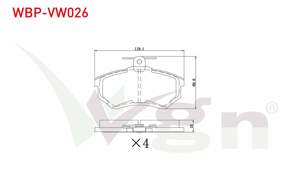 Fren Disk Balata Ön WGN WBP-VW026