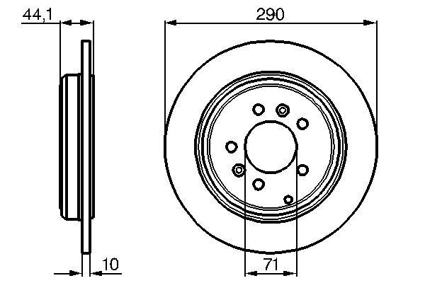 Fren Disk Ayna Arka Sağ ve Sol Peugeot 605 (08.1989->)  BOSCH 0 986 478 556