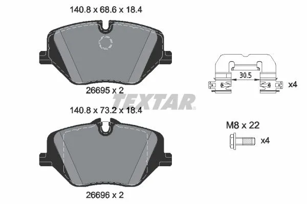 Fren Disk Balata Ön BMW X1 Serisi (U11)(2022->)  TEXTAR 2669501
