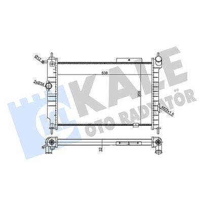 Su Radyatörü  Opel Astra F 4 Kapı (1991->)  KALE 356990